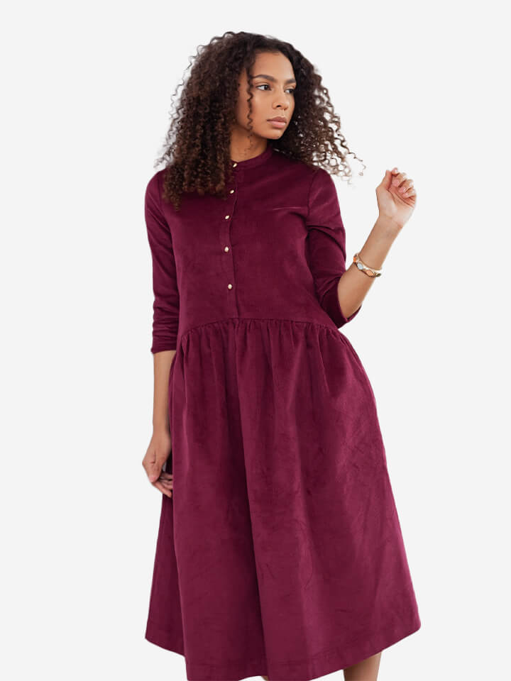 D440 Meena dress maroon