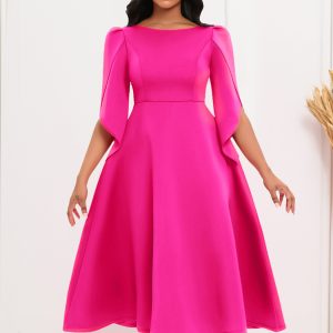 D003 Elegant and fashionable party dress with full skirt