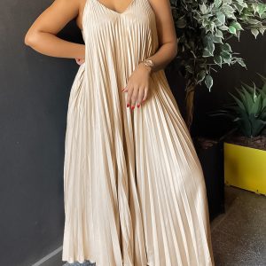 D011 Halter pleated sexy fashion A-line skirt dress